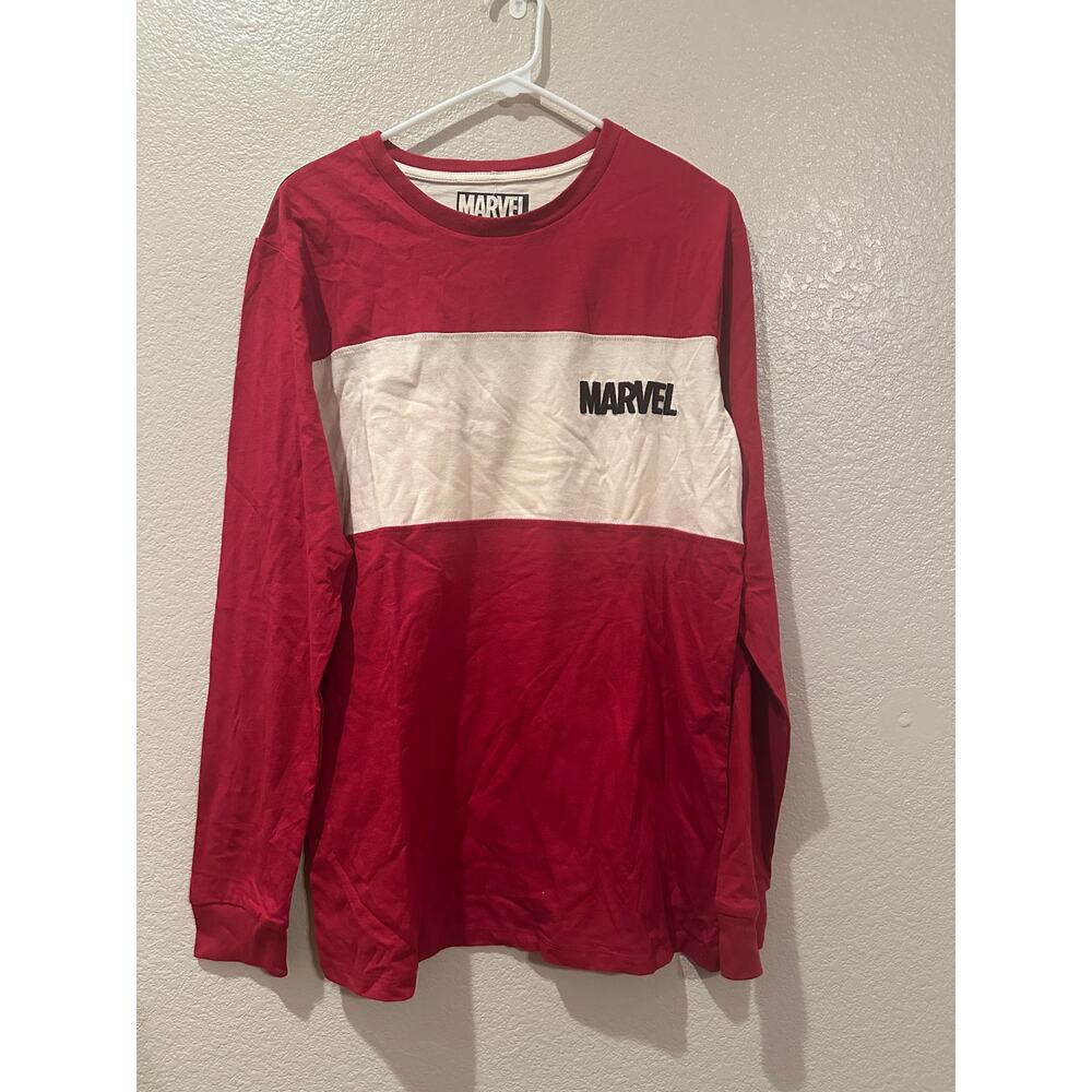 NWT Disney Parks Our Universe Marvel Pullover Spirit Jersey Style Logo Sweater M